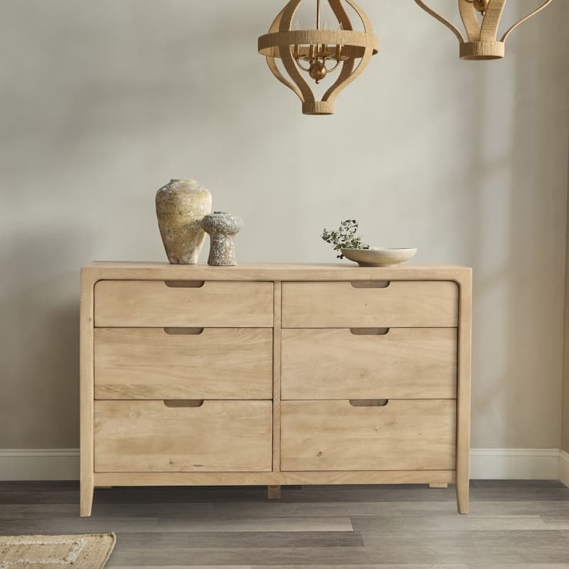 Classic Home Laguna 6-Drawer Mango Wood Dresser