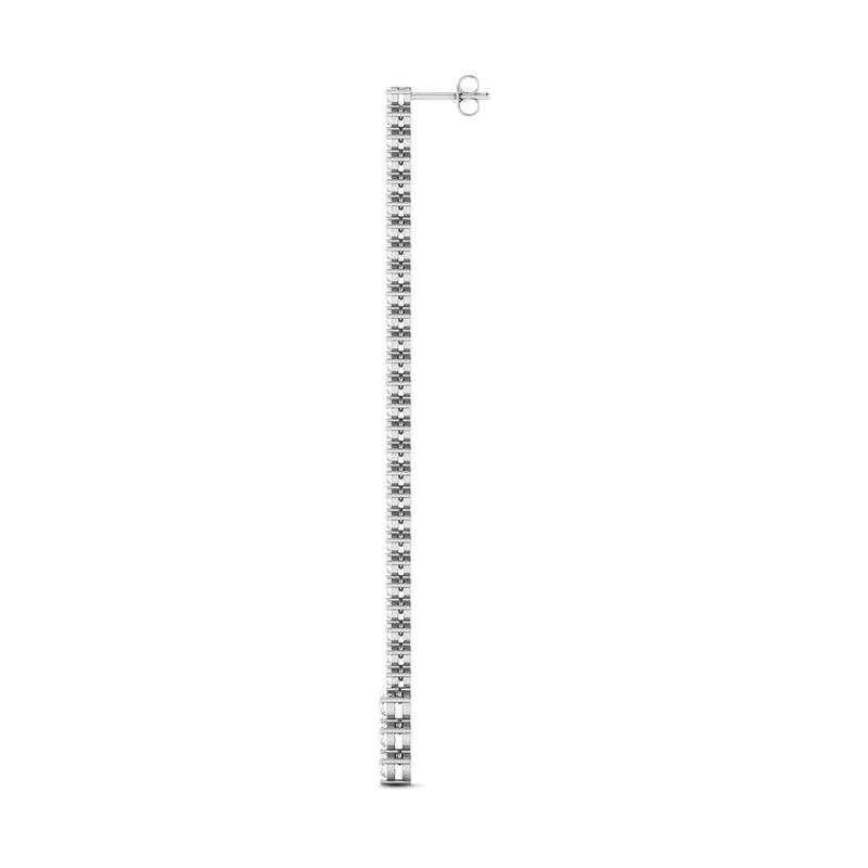 Marquee 4 1/2 CTW Diamond Dangle Earrings in 14K White Gold