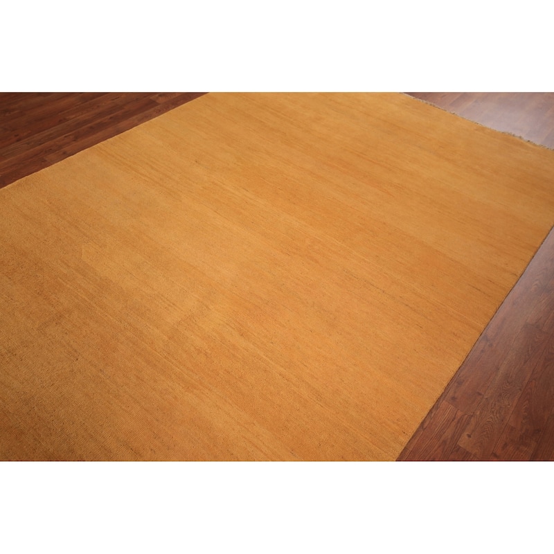 Modern Gabbeh Oriental Area Rug Handmade Wool Carpet - 5'7" x 8'1"