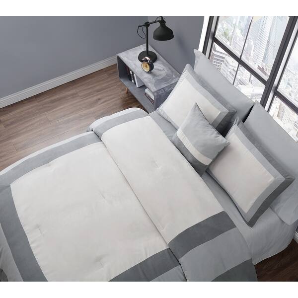 London Fog Dartford Microsuede Comforter Set On Sale Overstock 29641297 Twin Twin Xl