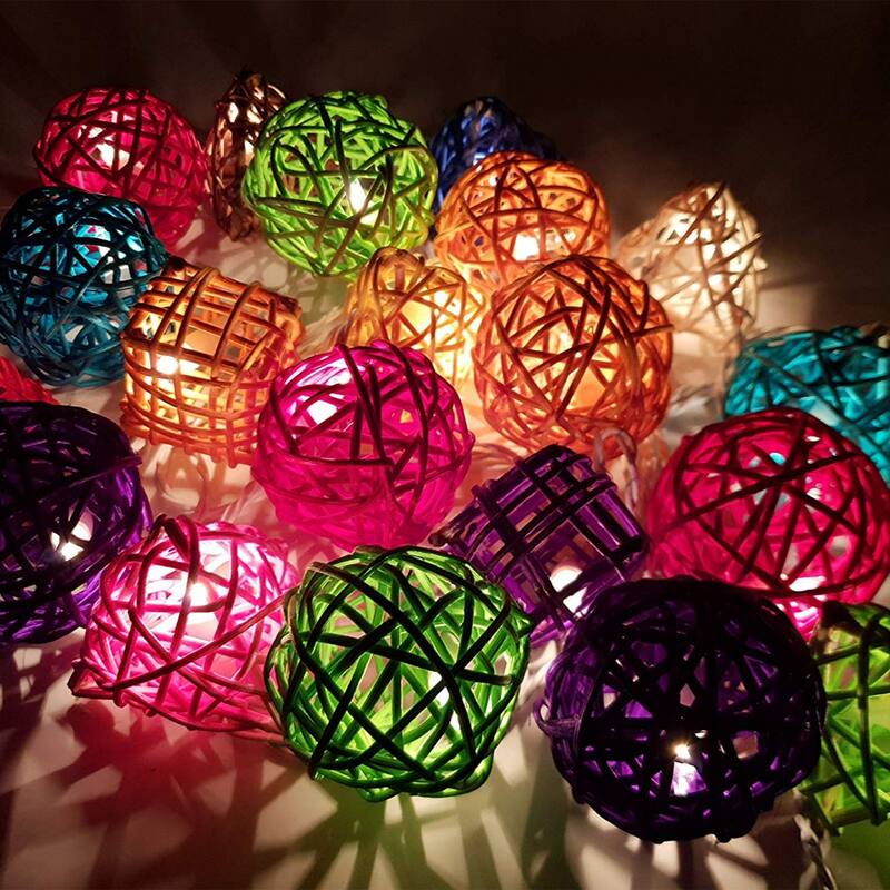 20 Pcs Vase Filler Decorative Balls, 2.4/2/1.6/1.2" Wicker Rattan Decor, Balls Bowl Fillers