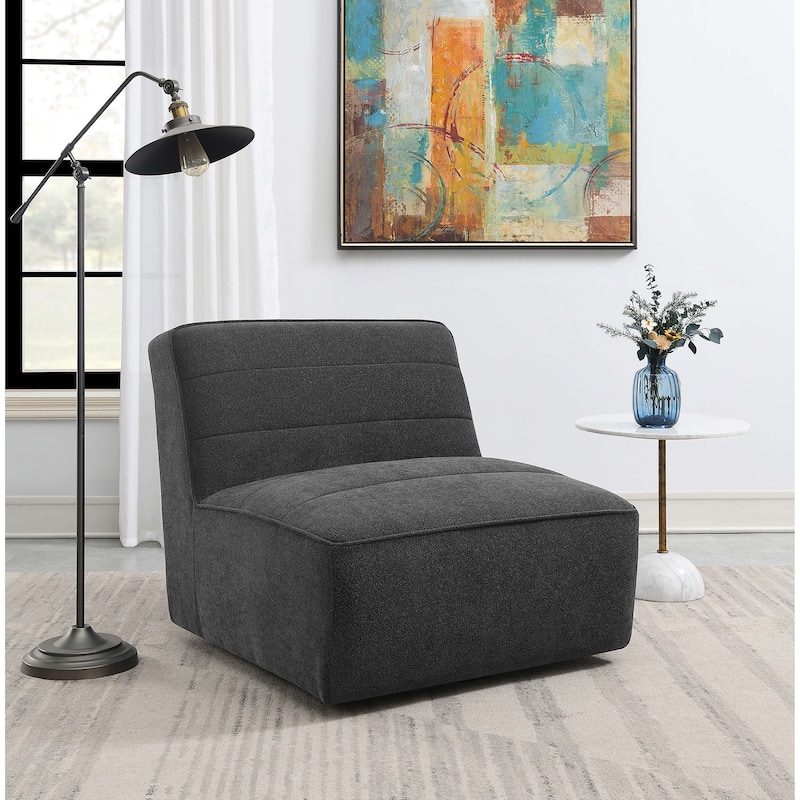 Cobie Upholstered Tufted Armless Swivel Chair