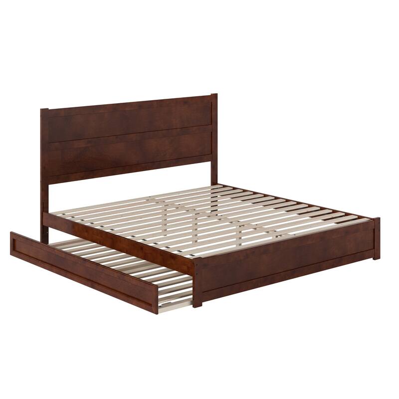 Aveline Wood Platform Bed with Matching Footboard & Trundle