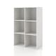 preview thumbnail 166 of 202, DH BASIC Modern Wood Customizable Stackable Storage Organizer - Cube Shelves, Drawer Cabinet, Bookcase with Doors by Denhour 6-Cube - White