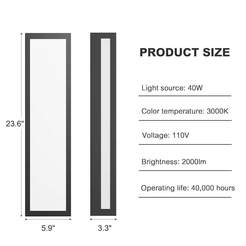 LamQee 23.6" LED Wall Sconce Lights Modern Outdoor Light Fixture
