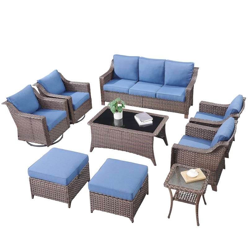 Outside Patio Sofa Chair Set with Cushions