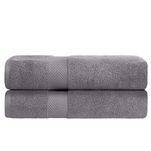 Miranda Haus Absorbent Zero Twist Cotton Bath Towel (Set of 2)