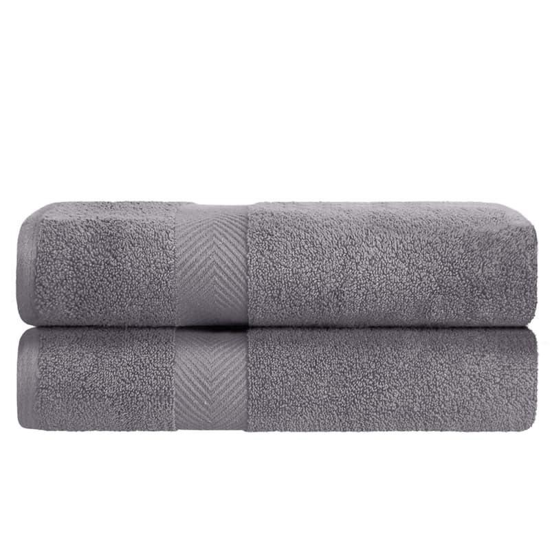 Superior Absorbent Zero Twist Cotton Bath Towel (Set of 2)