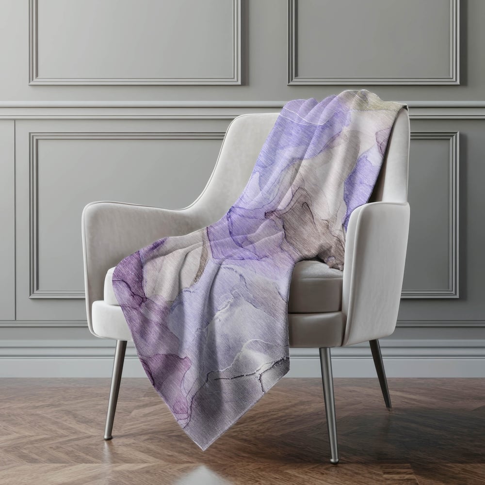 Premium Machine Washable Abstract Contemporary Sherpa Throw Blanket