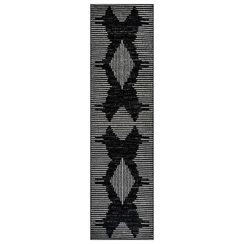 Modern Abstract Area Rug for Living Room, Bedroom, or Entryway - Low Pile Indoor Rug