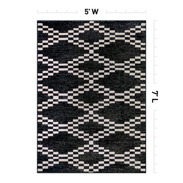 dimension image slide 3 of 14, Southwestern Geometric Area Rug