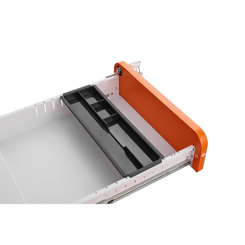 Rounded 3 drawer mobile filing cabinet, 5-wheel design with anti tilt cold-rolled steel material