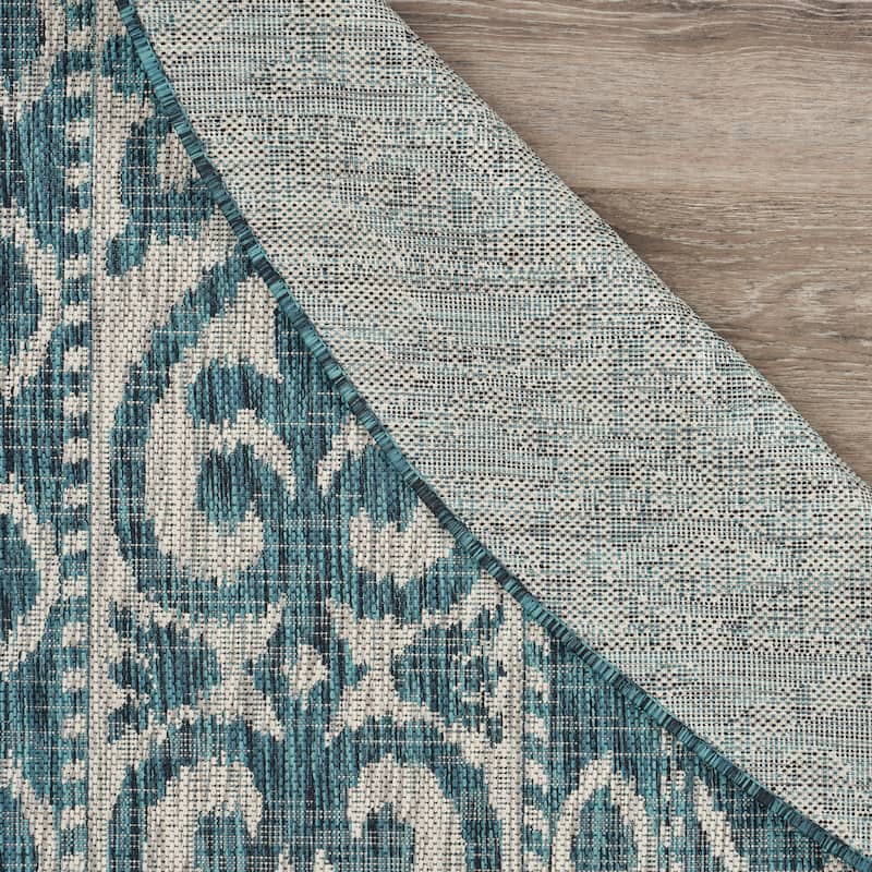 Sevita Sadie Ikat Striped Durable Performance Indoor/Outdoor Area Rug