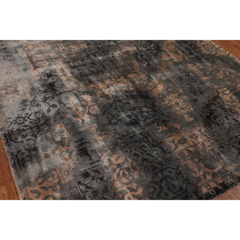 Contemporary Abstract Modern Area Rug Hand-Knotted Wool Carpet - 6'6" X 9'9"