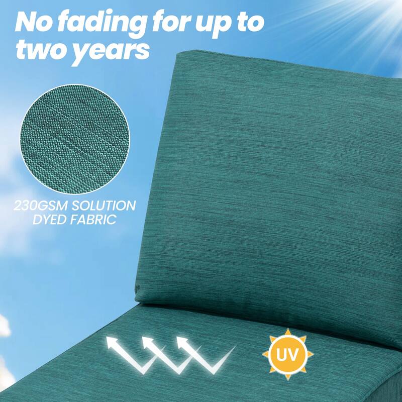 27.6 in W * 24.4 in D Outdoor Patio Deep Seat Cushion Chair Set