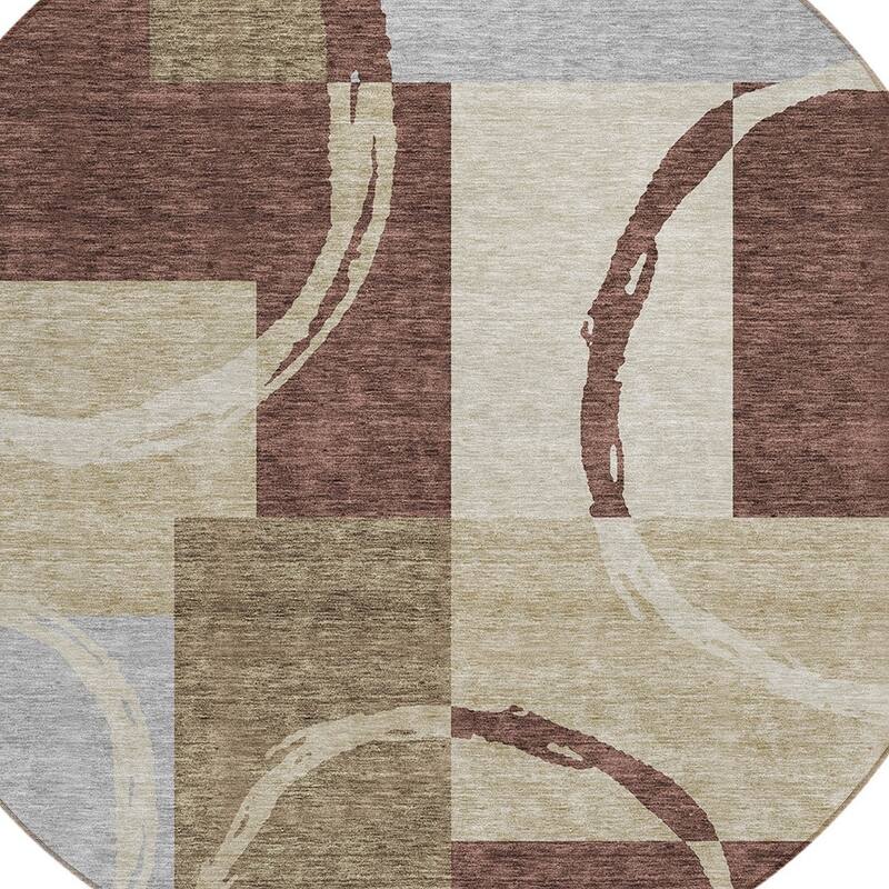 HomeRoots Geometric Modern Rectangle Outdoor Rug