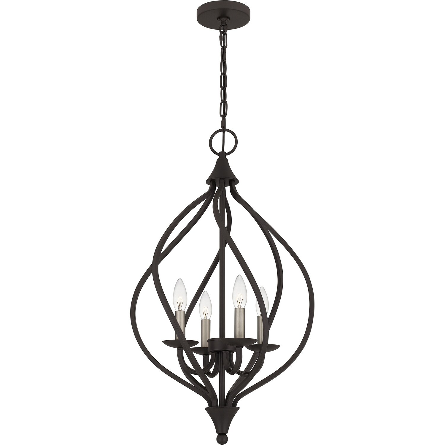 Old Bronze Four Light Pendant from the Dupont Collection