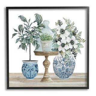 Stupell Assorted Floral Blossoms Array Framed Giclee Art by Cindy ... image.