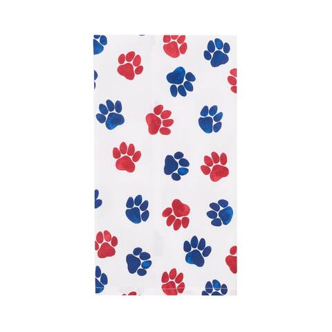 Patriotic Dog Paw 4th of July Kitchen Towel