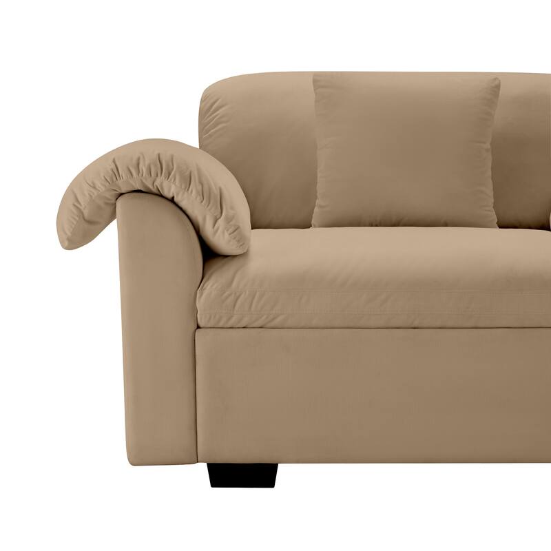 Upholstered Accent Chair with Ottoman