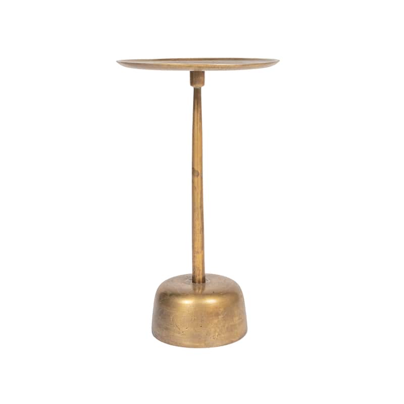 Vintage Aluminum Side Table - 12.0"L x 12.0"W x 20.0"H
