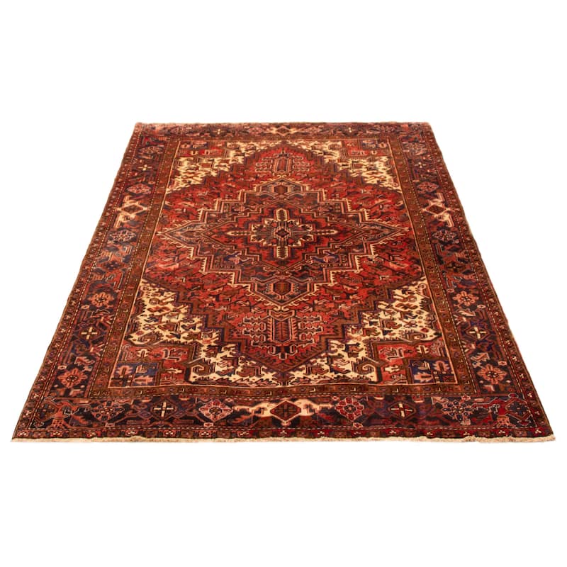 ECARPETGALLERY Hand-knotted Sarabi Red Wool Rug - 6'9 x 9'9
