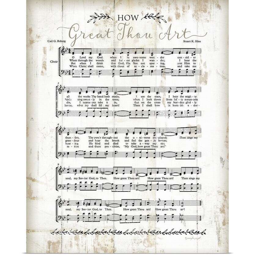 Shop How Great Thou Art Poster Print Overstock 26975471