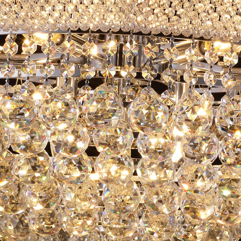 22-Inch Crystal Chandelier Lighting for Dining Room Modern Interior Luxury K9 Bedroom Crystal Chandelier Ceiling Light