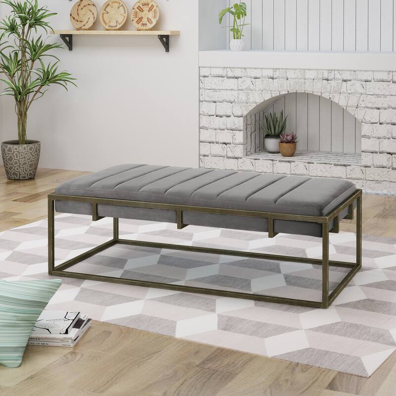Elegant Design Ottoman with Velvet ,suit a variety of stylish home Settings