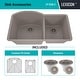 preview thumbnail 6 of 11, Lexicon Platinum Quartz 32 Inch 70/30 Double Bowl Kitchen Sink with Bottom Grids and Strainers and Disposal Flange