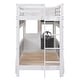 preview thumbnail 17 of 16, Bus-shaped Twin over Twin Bunk Bed with Wheels and Storage, Space-saving, Sturdy Construction & Safety Guaranteed, Gray+White