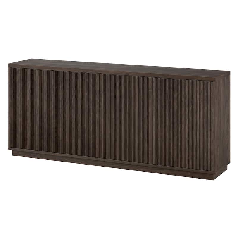 Alston 68" Wide Rectangular Fluted Buffet Table - 68" Wide