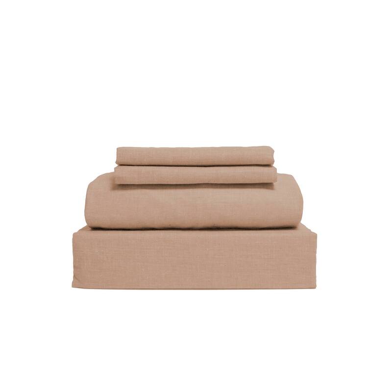 400 Thread Count 100 Cotton with Lyocell 4-Piece Sheet set - Full - Cloud Stone