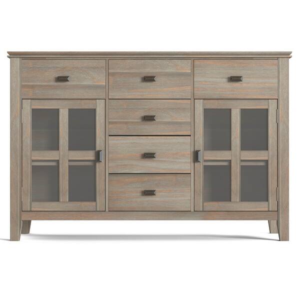 Wyndenhall Stratford Solid Wood 54 Inch Wide Contemporary Sideboard Buffet Credenza 54 Inch Wide 54 Inch Wide Overstock 10566211