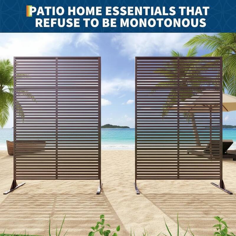 70" H Decorative Metal Garden Fences, Rust-Proof Scroll Design