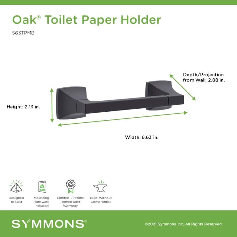 Symmons 563TP Oak Wall Mounted Toilet Paper Holder