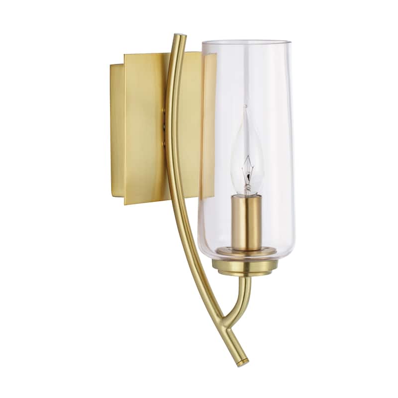 Tulip 11.75'' High 1-Light Sconce - Satin Brass - 11.75 inch Tall