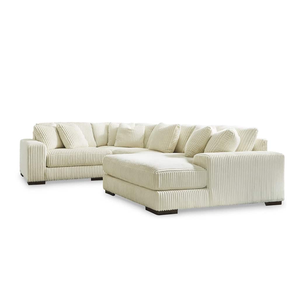 Signature Design by Ashley Lindyn White 4-Piece Sectional - 133" W x 92" D x 38" H