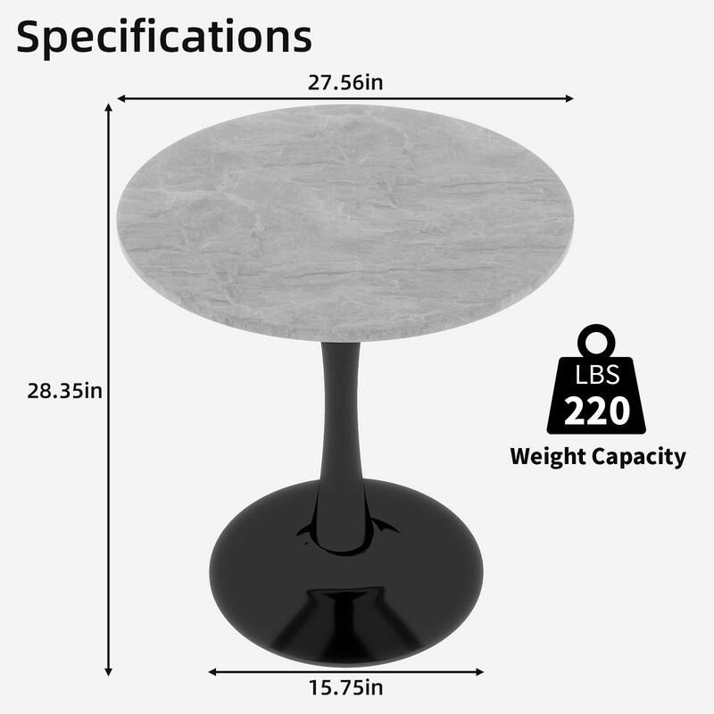 Mid-century modern style dining table accommodates 2 or 4 people
