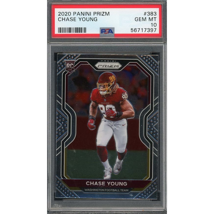 Chase Young 2020 Panini Prizm Football Rookie Card RC #383 Graded PSA 10 - 8'6" x 11'6"