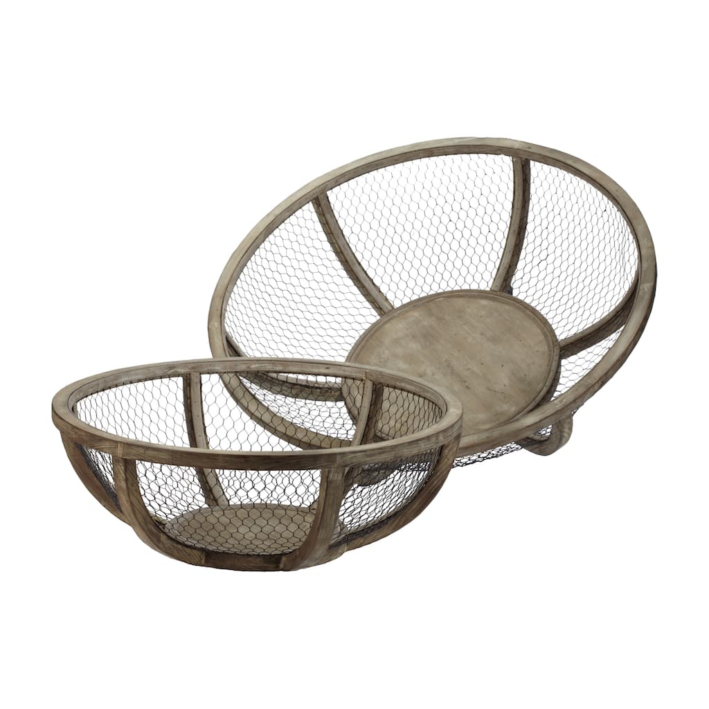 Atlas Wire Set of 2 Bowls - 27 inch Wide