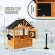 preview thumbnail 4 of 13, Kids Wooden Outdoor Playhouse with Lemonade Stand, Split Door for Kids Ages 3-8 - N/A