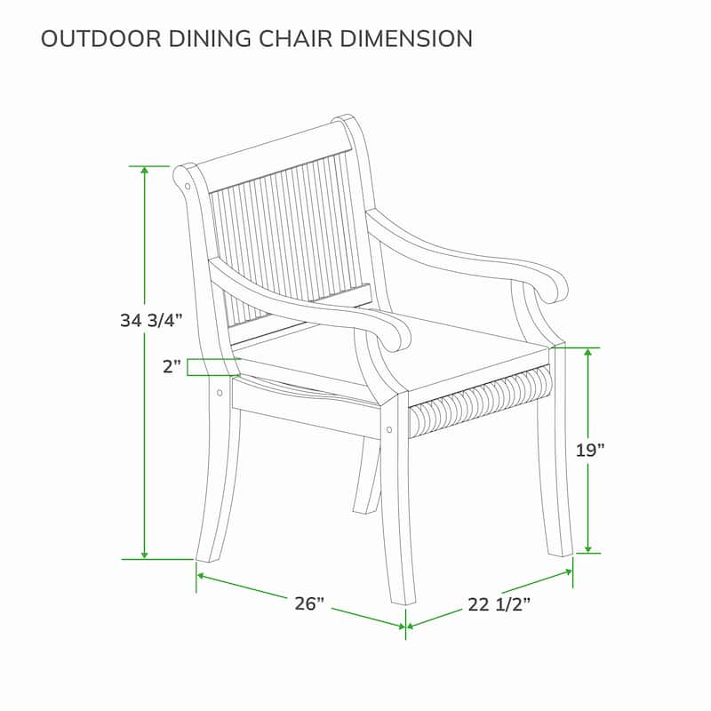 Cambridge Casual Chara 3-Piece Teak Patio Conversation Set