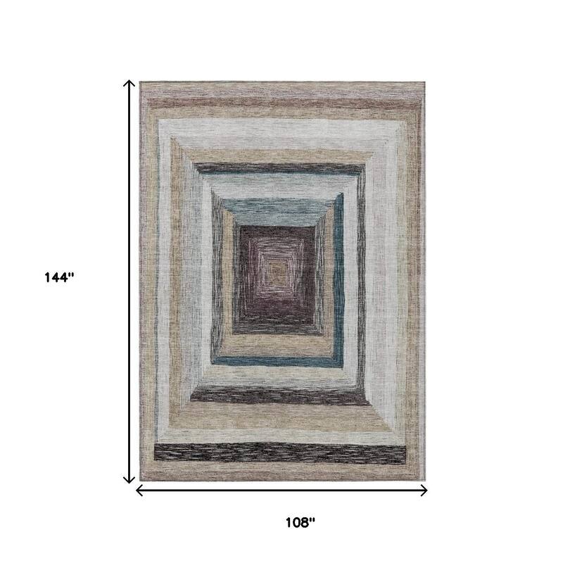 HomeRoots Geometric Transitional Rectangle Outdoor Rug