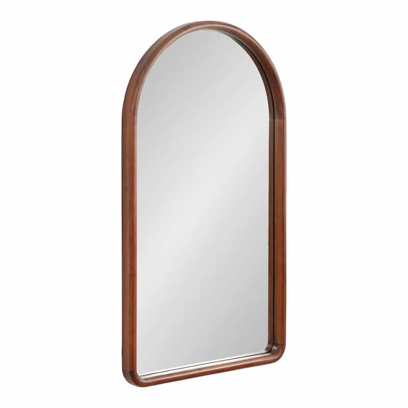 Kate and Laurel Talma Arched Wall Mirror - 20x36 - Walnut Brown