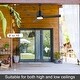 preview thumbnail 15 of 14, 42 Inch Outdoor Ceiling Fan with Light, Dimmable LED, Reversible DC Motor, 6-Speed Remote Control, Matte Black Patio Fan