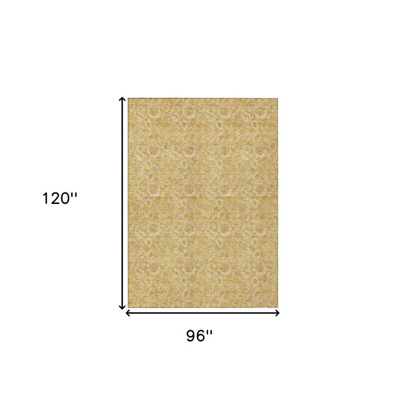 HomeRoots Floral Transitional Rectangle Outdoor Rug