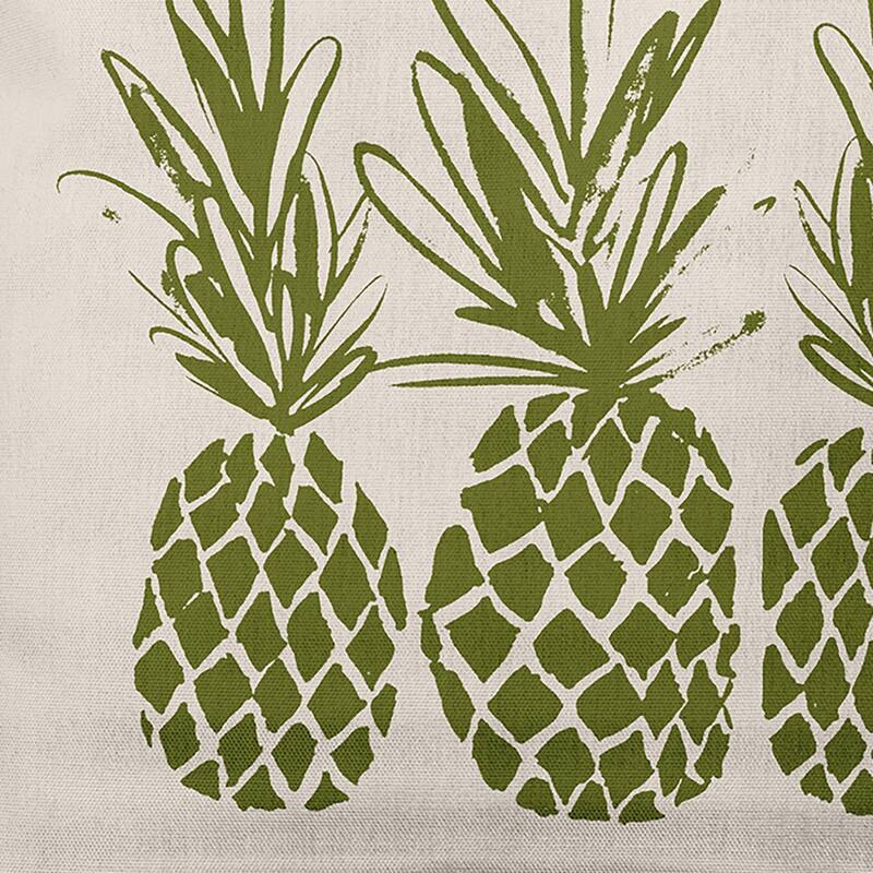 Pineapples Decorative Throw Pillow - 20" x 20" - Olive