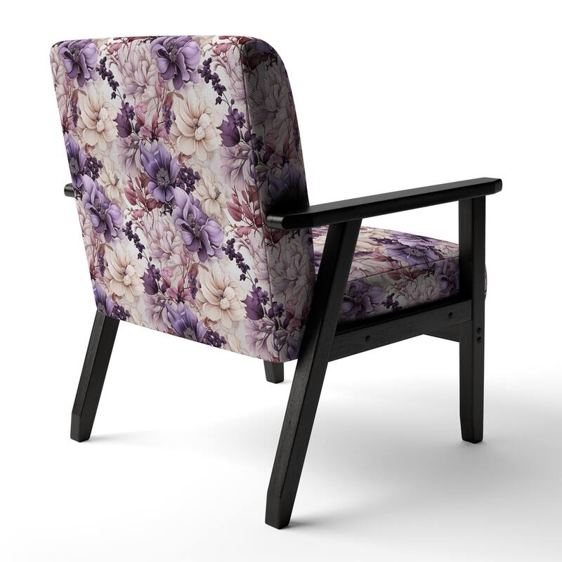 Designart "Ethereal Floral Delight Victorian Pattern III" Upholstered Floral Accent Chair and Cottage Arm Chair - Multiple Color