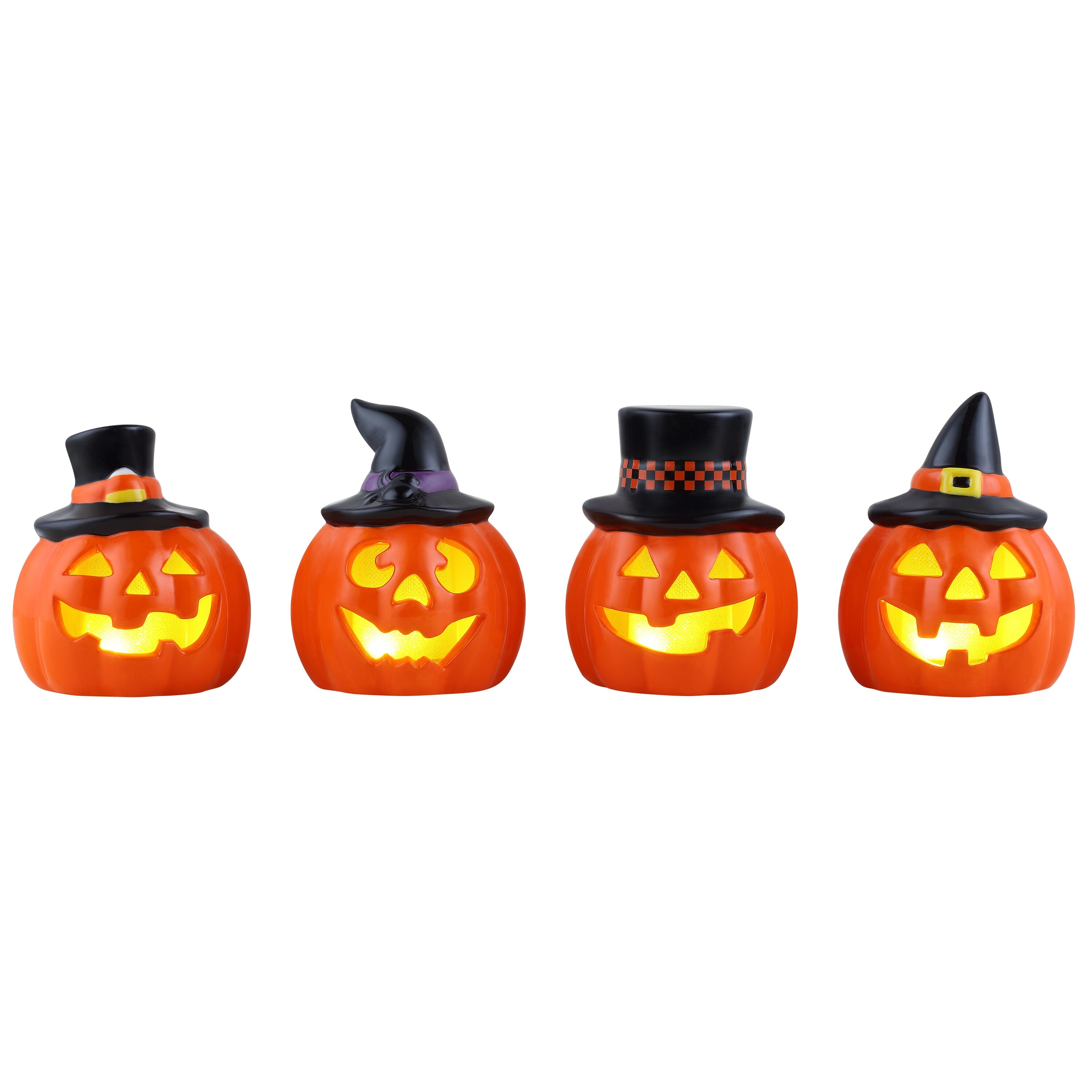 オーダー　ハロウィン&クリスマス４点 Mr. Halloween Set of 4 Mini Ceramic Jack-O-Lanterns - On Sale